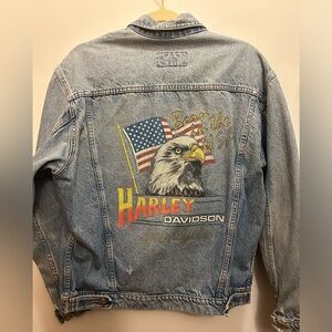Vintage Harley Davidson denim jacket